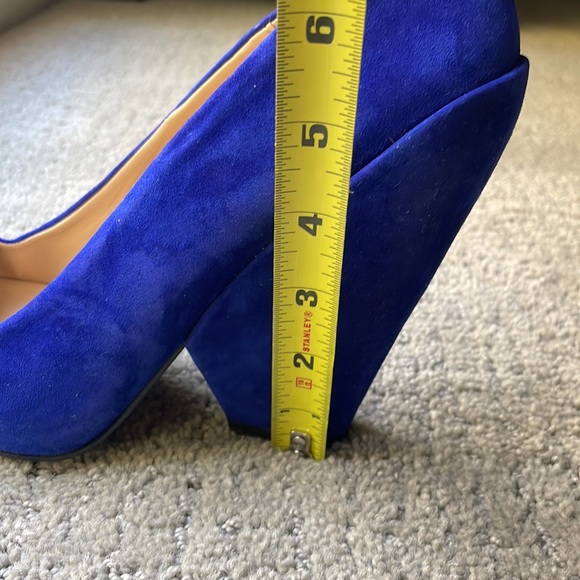 Zara Blue Suede Pumps - Picture 7 of 12